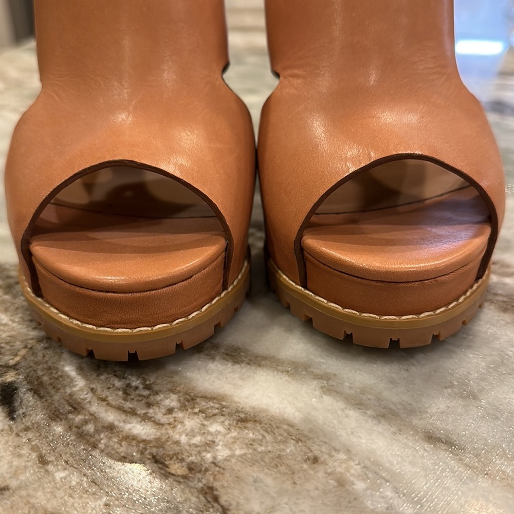See by Chloe tan leather platform sandals - Picture 3 of 11